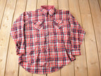 Vintage 1990s Ponderosa Plaid Flannel Button Up Shirt
