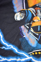Vintage 1990s American Spirit Graffiti Nights Classic Cars & Lightning Graphic T Shirt
