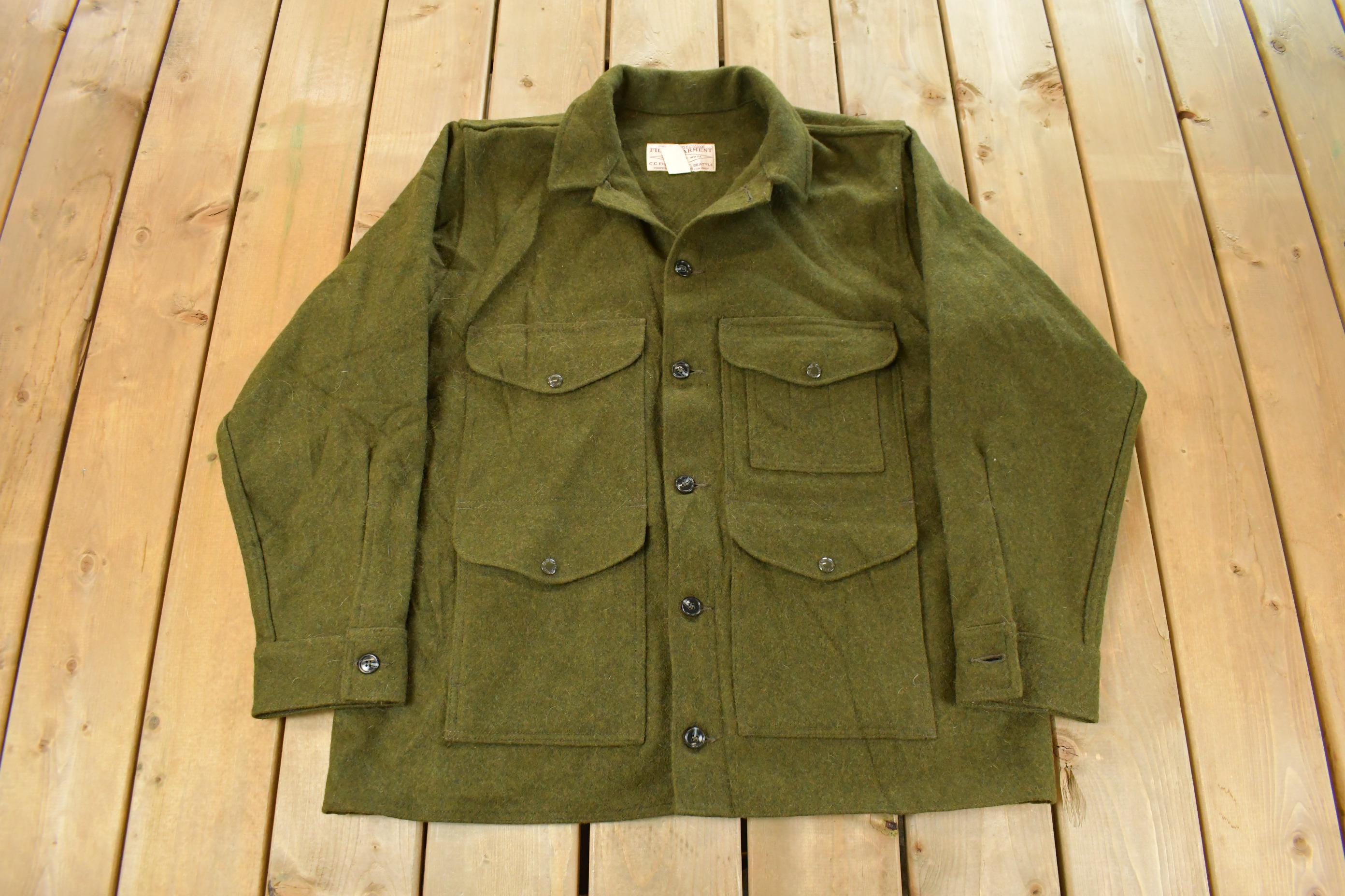 Vintage 1980s Filson Mackinaw Wool Cruiser Wool Jacket Men's Large