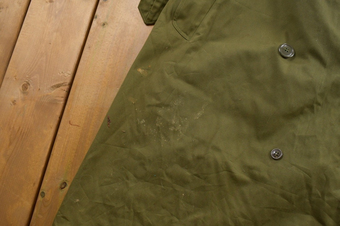 Vintage 1960s Military Overcoat /