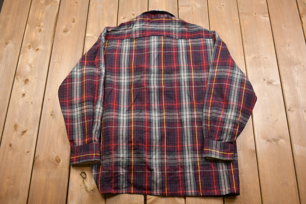 Vintage 1990s Christopher Heart Plaid Lined Button Up Shirt