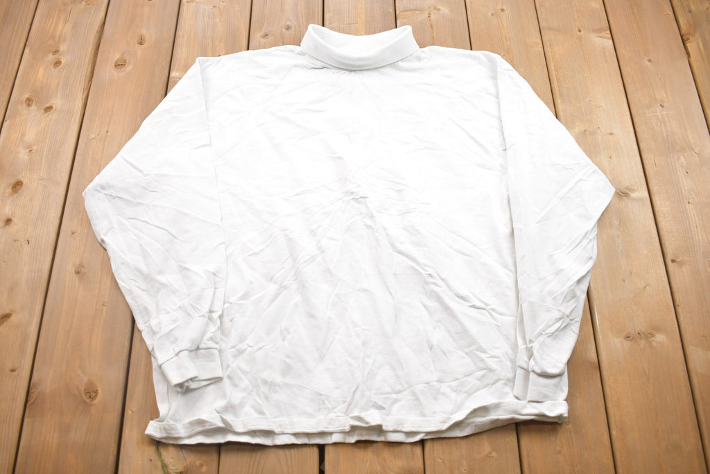 Vintage 1990s Lee Blank Turtleneck Crewneck Sweatshirt