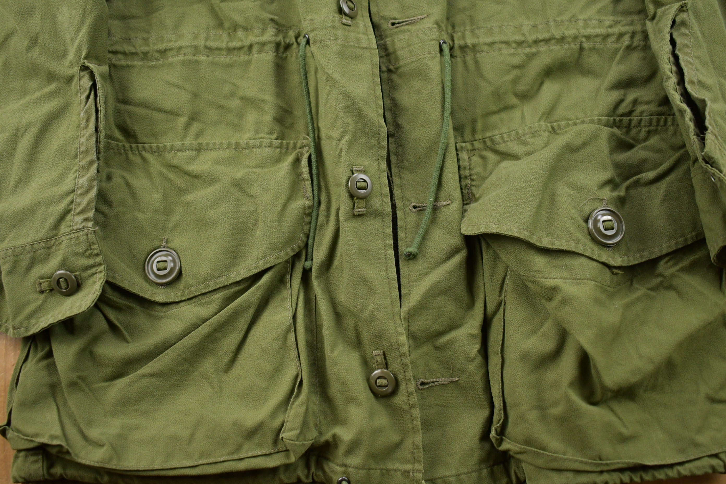 Vintage 1990s Military Field Button Up Shirt / 1990s Button Up / Vintage Flannel / Field Jacket / 90s Military Jacket