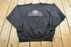 Vintage 1990s Northwestern University Wildacts Embroidered Collegiate Crewneck Sweatshirt Men's XL / 90s College Crewneck / NCAA