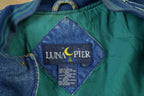 Vintage 1990s Luna Pier Denim Varsity Jacket