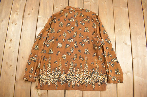 Vintage 1990s Milano Button Up / Abstract Pattern Print / Vintage Button Up / Streetwear Fashion /