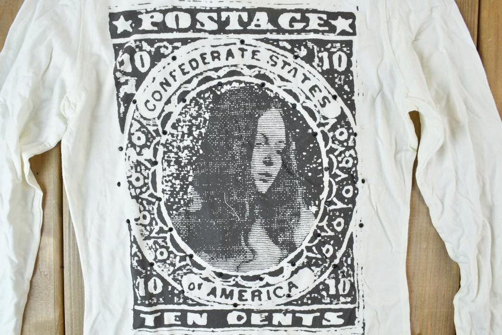 Deadstock Women Vintage Vigoss Gold Y2K Postage T-Shirt
