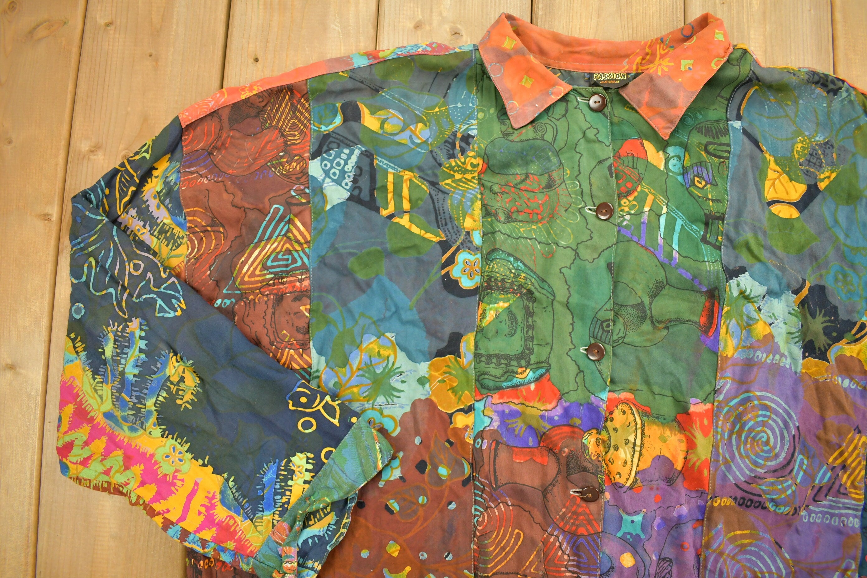 Vintage 1980s Passion Design Button Up Shirt