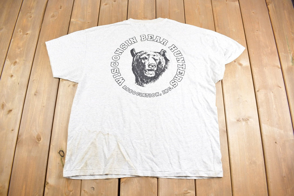 Vintage 1990s Wisconsin Bear Hunting Association Souvenir T Shirt