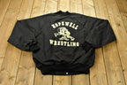 Vintage 1980s Hopewell Wrestling Bulldogs Windbreaker Bomber Jacket