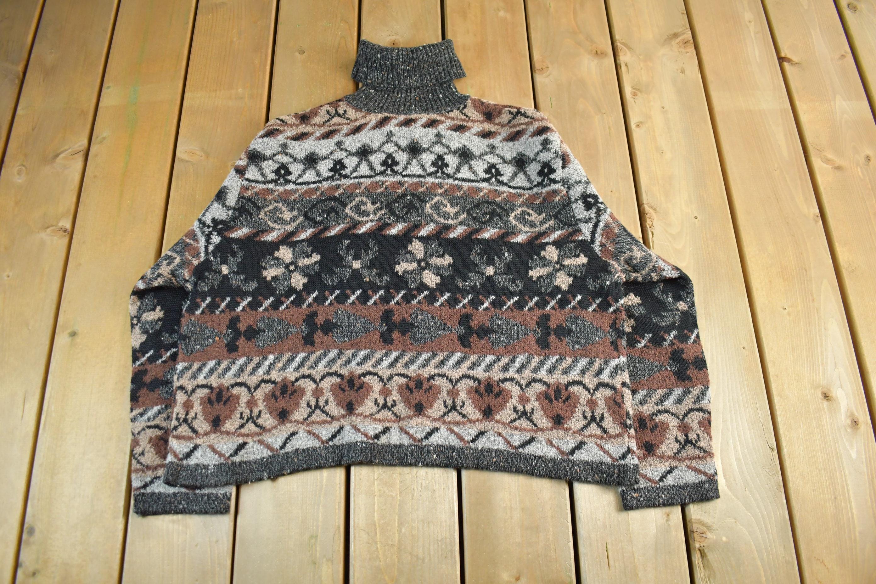 Vintage 1990s Reflections Knit Turtleneck Sweater Women's XL