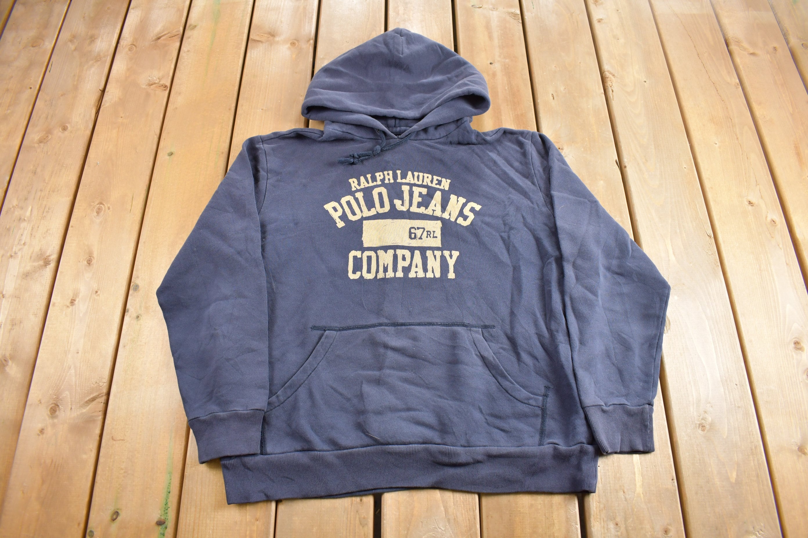 Vintage 1990s Polo Jeans Ralph Lauren Embroidered Hoodie