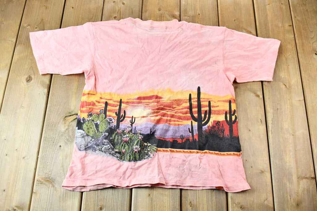 Vintage 1990s Arizona USA Western Desert Vista Souvenir Single StitchGraphic T-Shirt