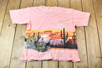 Vintage 1990s Arizona USA Western Desert Vista Souvenir Single StitchGraphic T-Shirt
