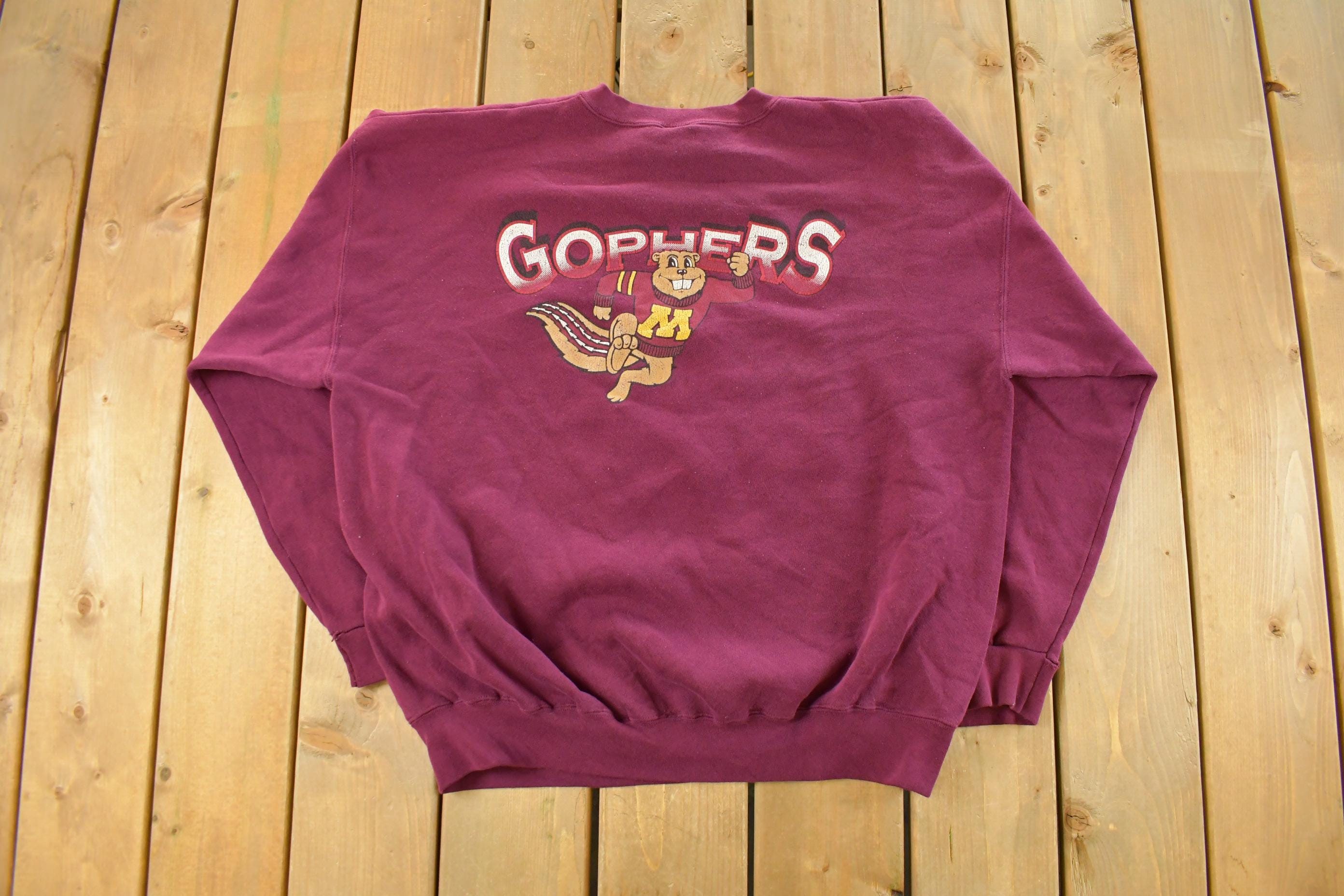 Vintage 1990s University of Minnesota Golden Gophers Crewneck Sweatshirt Men's 2XL