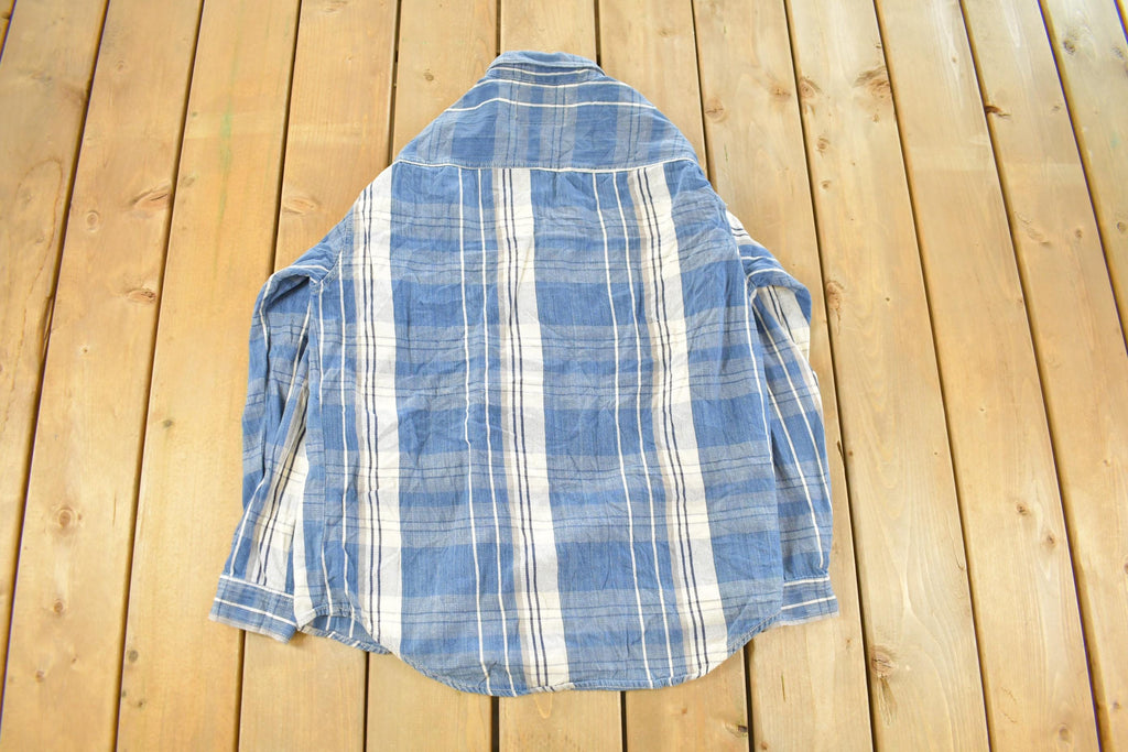 Vintage 1990s Levi's Plaid Button Up Shirt Men's Large