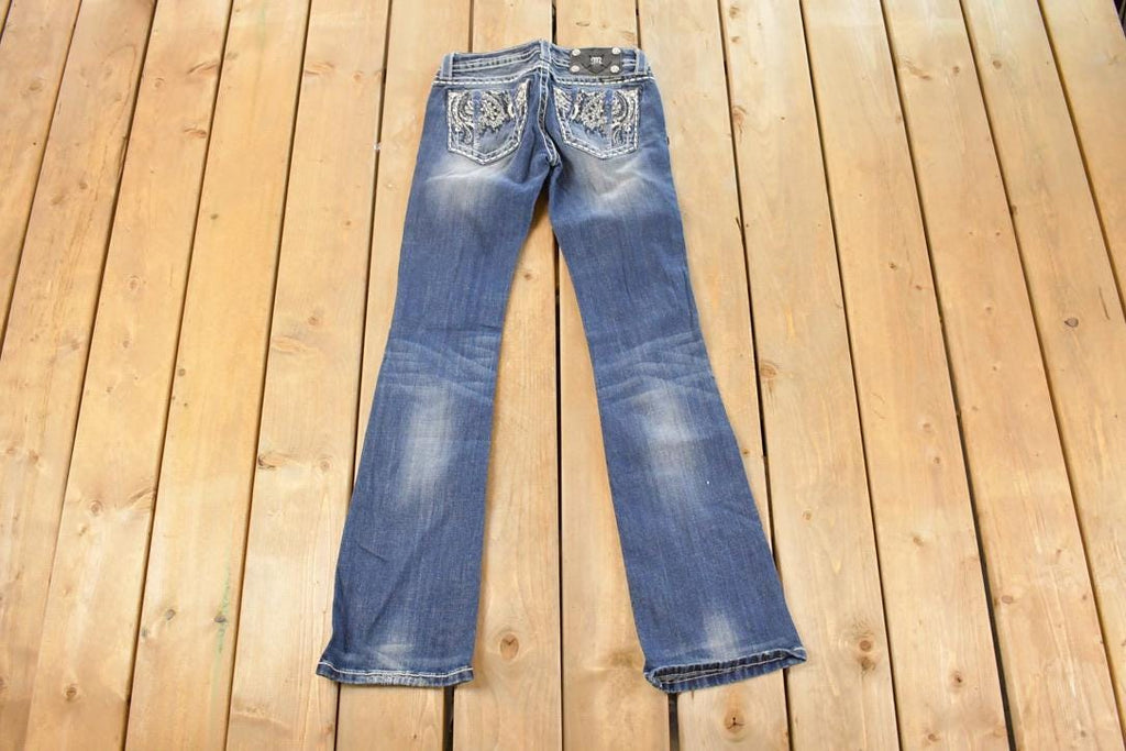 Vintage Deadstock Y2K Miss Me Bedazzled Low Rise Jeans Women's Size 26x31