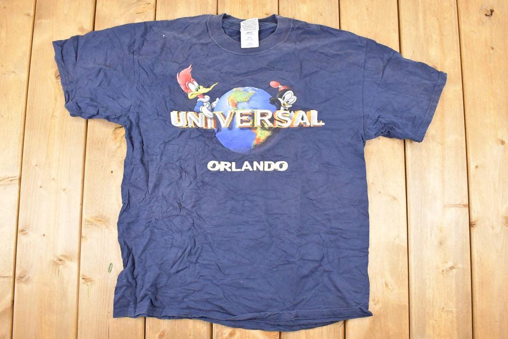 Vintage 1990s Universal Orlando Woody Woodpecker Souvenir Cartoon T-Shirt Men's L