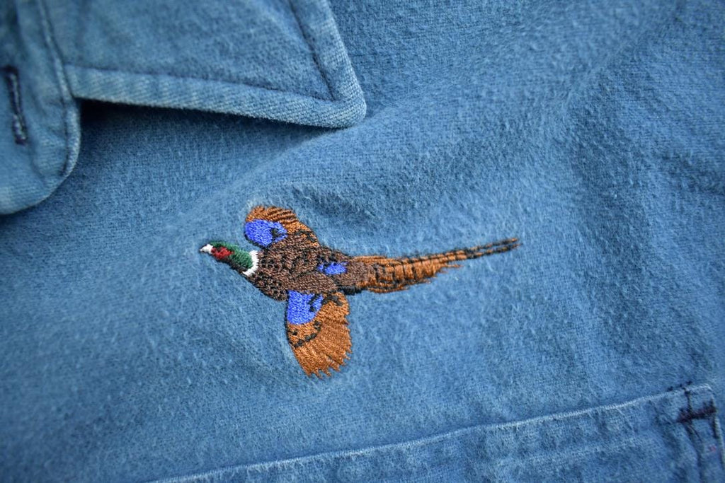 Vintage 1990s Cabelas Embroidered Heavy Button Up Shirt Made In USA