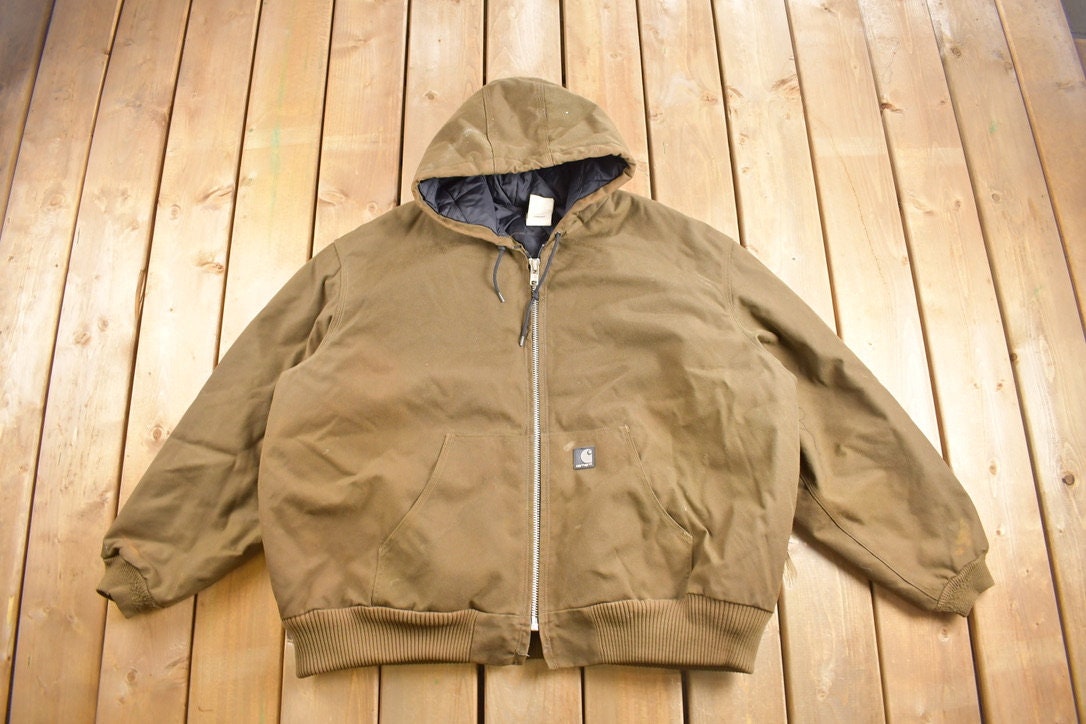 Vintage 1990s Carhartt Hooded Work Jacket