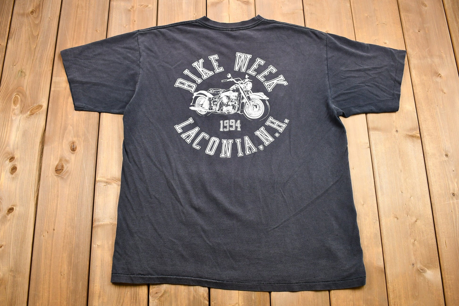 Vintage 1994 Harley Davidson Motorcycles Laconia, N.H. Bike Week Graphic T-Shirt