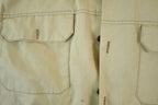 Vintage 1970s Tan Button Up Safari Style Shirt