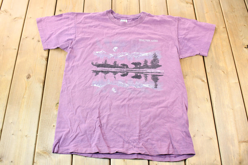 Vintage 1990s Denali National Park Alaska Single Stitch Graphic T-Shirt