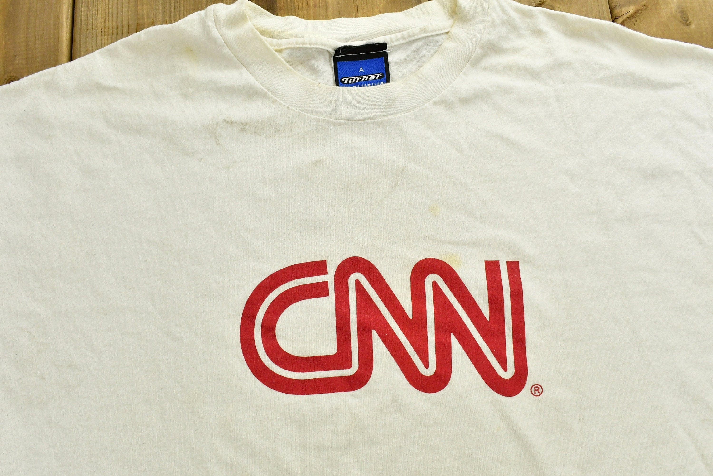 Vintage 90's CNN News Station Graphic T-Shirt