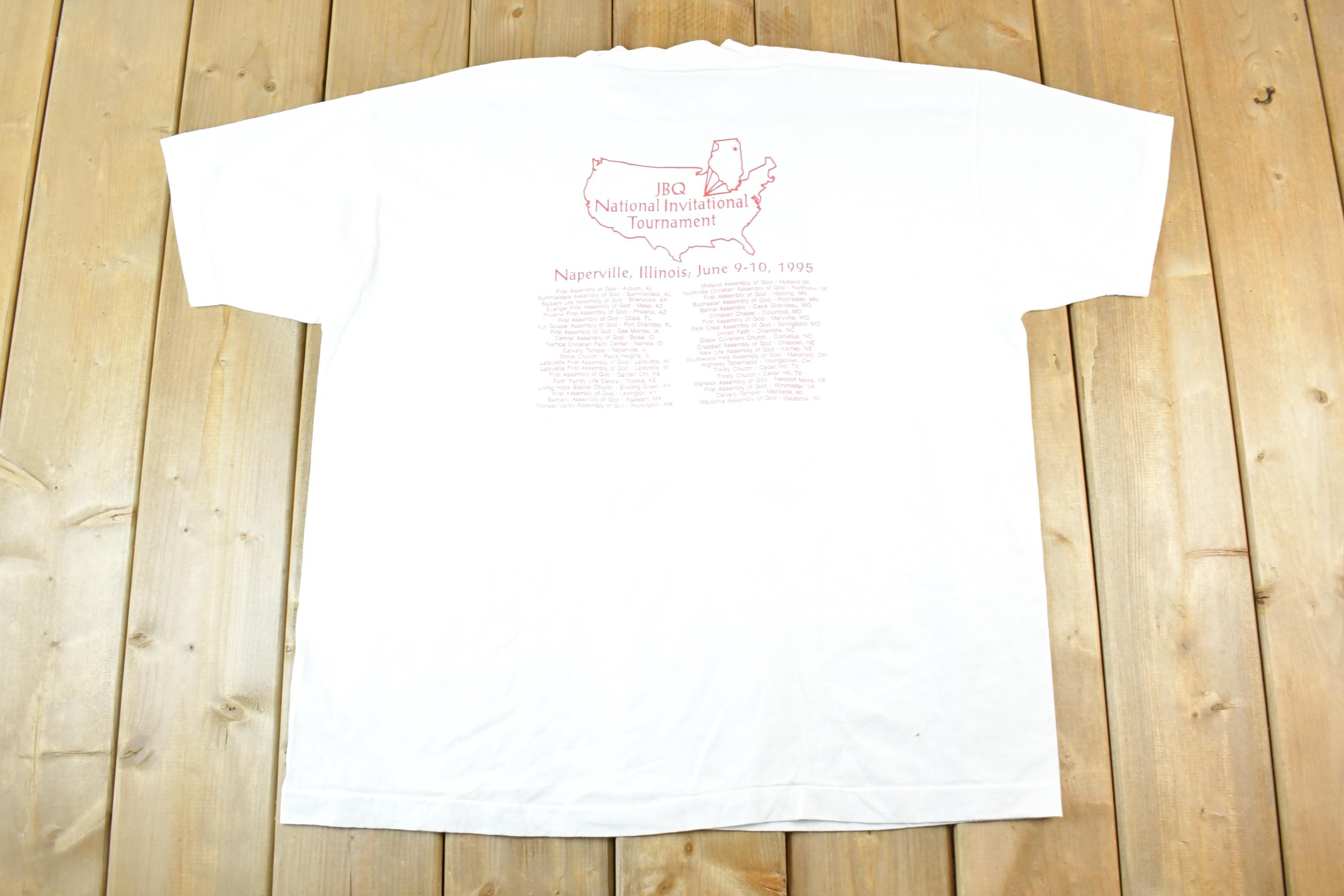 Vintage 1990s JBQ Fuel For Fire Souvenir Barbequing T-Shirt Mens XL