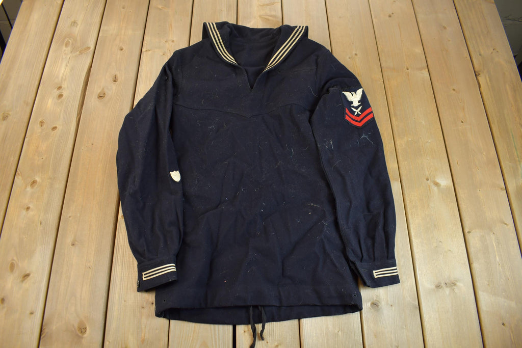 Vintage 1940s Navy Naval Wool Sweater /