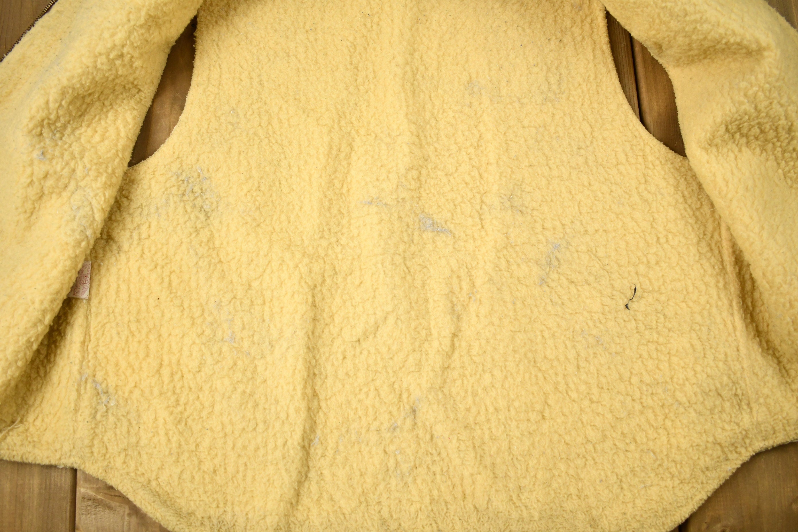 Vintage 1980s Carhartt Sherpa Lined Beige Work Vest