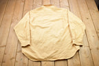 Vintage 1990s Land's End Blank Yellow Button Up Shirt