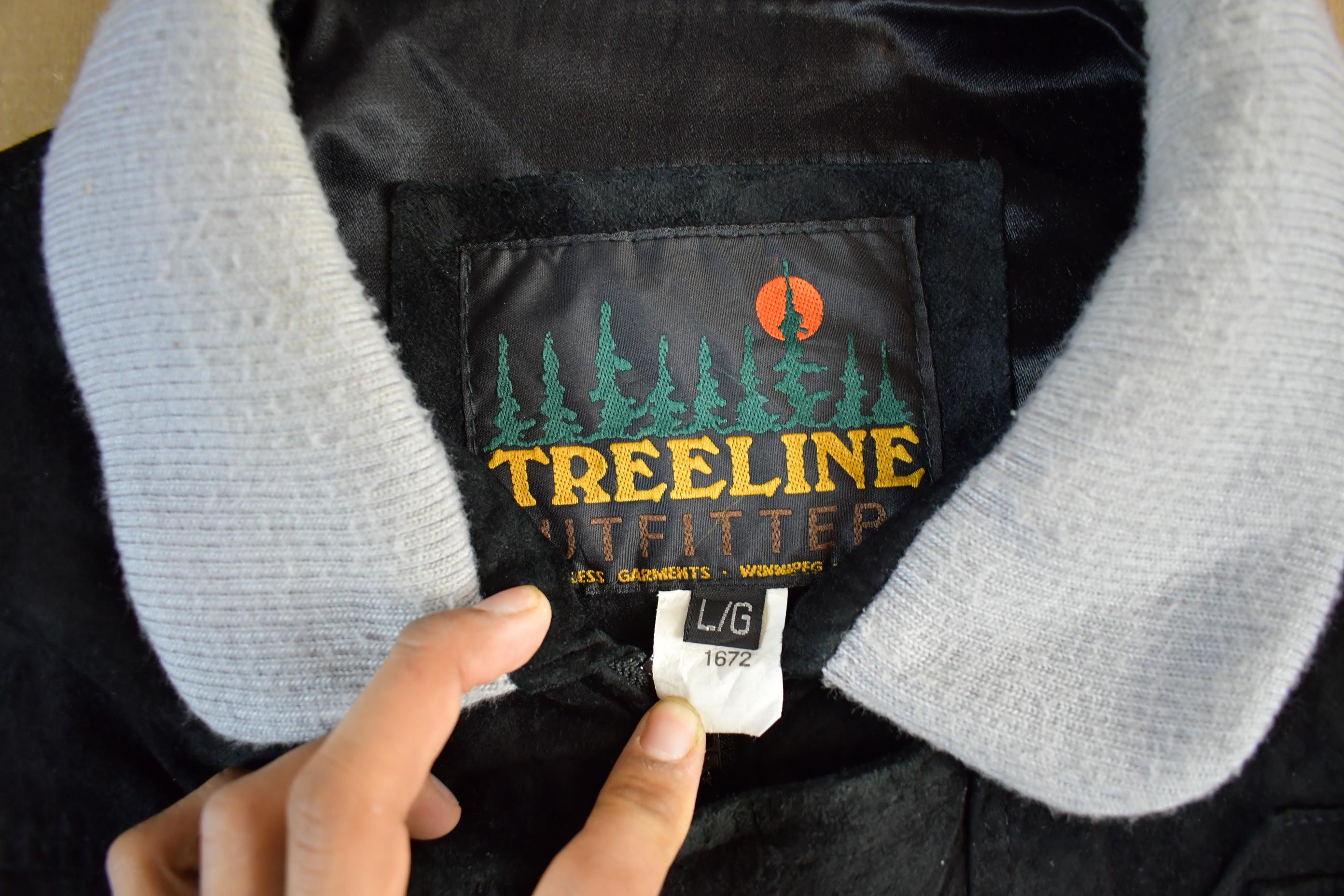 Vintage 1990s Wolf Nature Wool Leather Varsity Jacket
