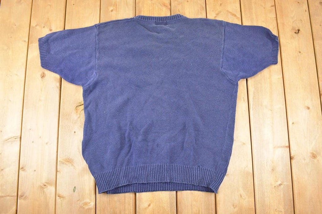 Vintage 1990s Kobe Nautical Cable Knit Crewneck Sweater Mens L