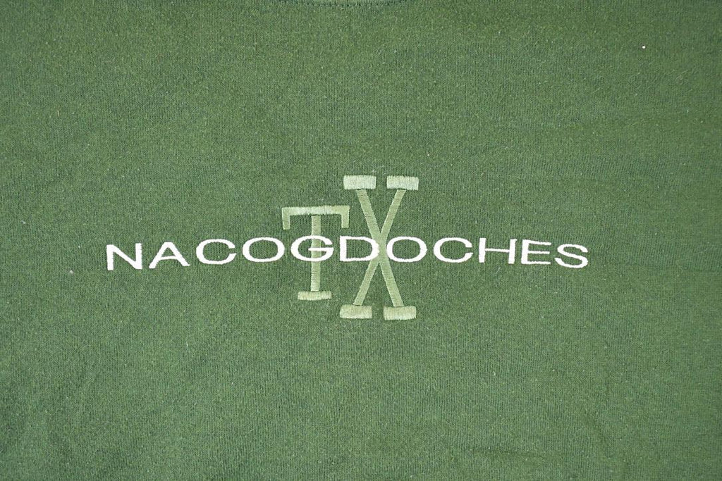Vintage 1990s Nacogdoches Texas Embroidered Crewneck Sweatshirt Men's XL
