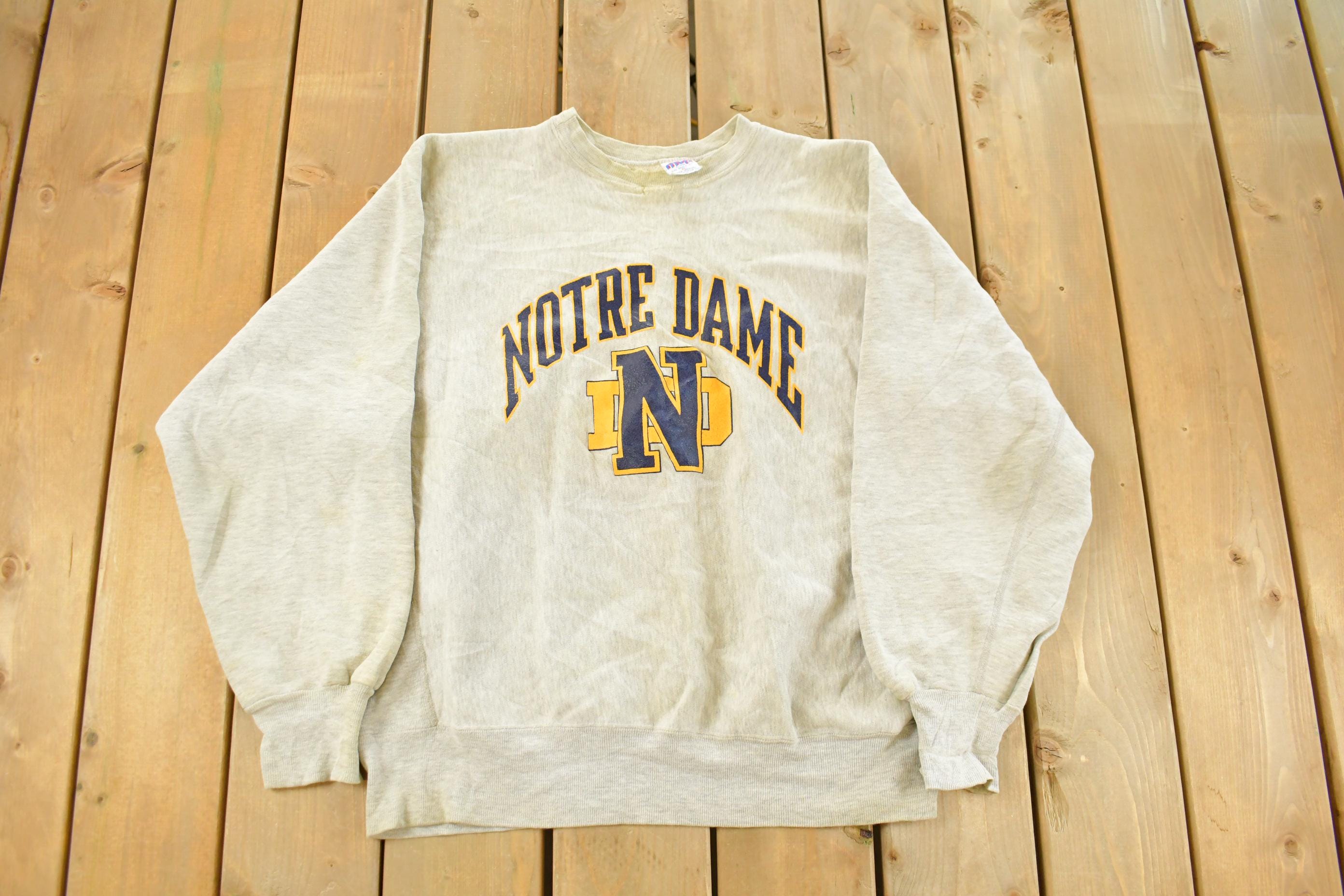 Vintage 1990s University Of Notre Dame Pro Weave Crewneck Sweatshirt Men's XL