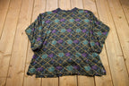 Vintage 1990s Patterned Floral Theme Sweatshirt