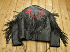 Vintage 1990s Unik Leather Collection Womens Motorcycle Jacket