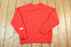 Vintage 1980s Knit Heart Pattern Crewneck Sweater Mens L