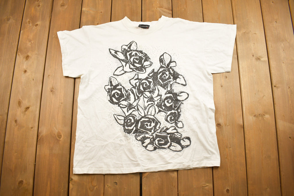 Vintage Y2K American Traditional Roses Graphic T Shirt