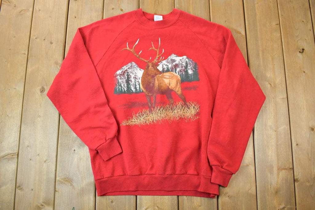 Vintage 1990s Jerzees Big Buck Mountain Crewneck