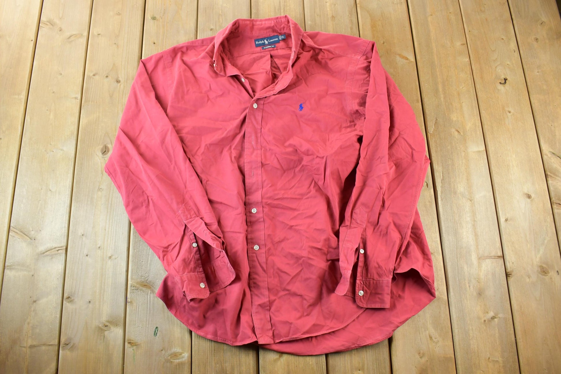 Vintage 90s Polo Ralph Lauren Solid Button Up Shirt