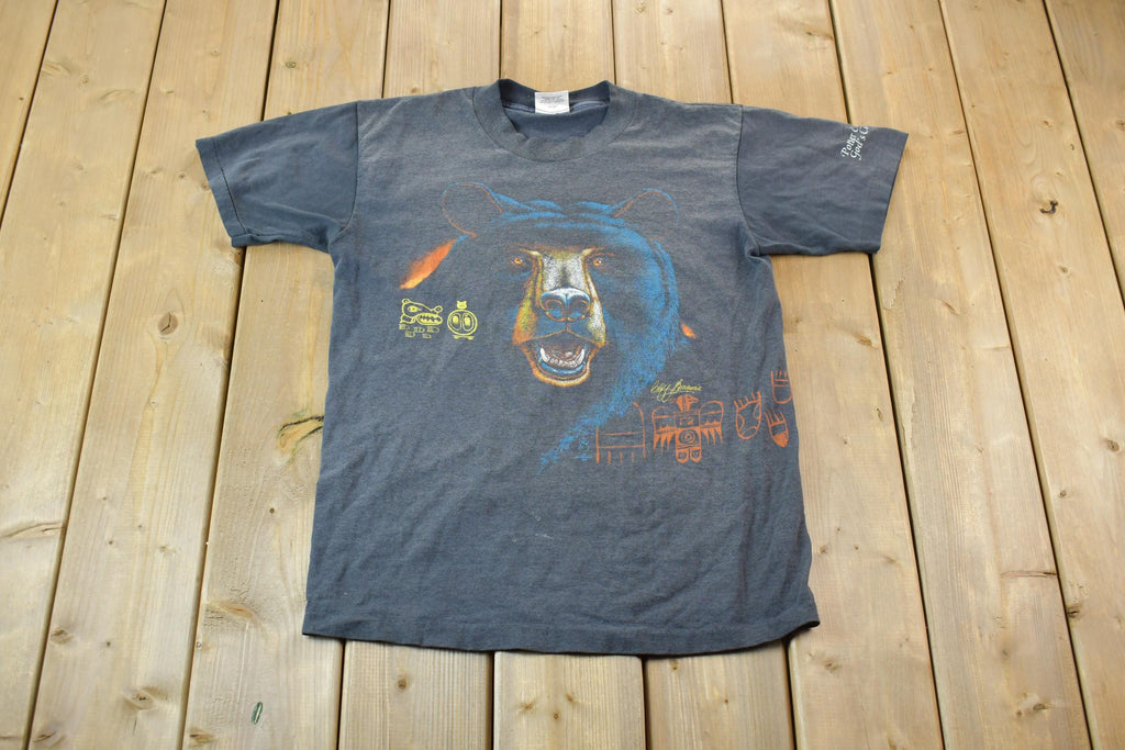 Vintage 1990s Potters County Black Bear Single Stitch Graphic T-Shirt