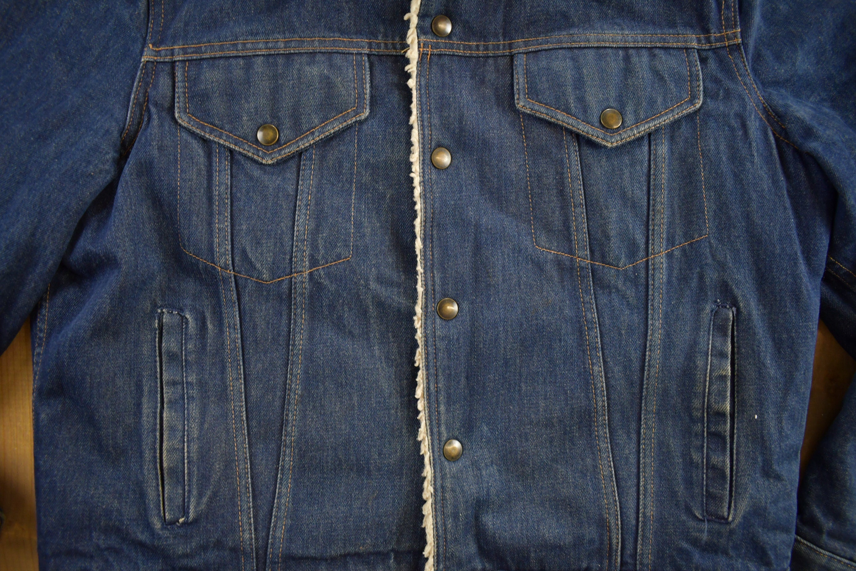 Vintage 1990s Rio Grande Outerwear Sherpa Lined Denim Jacket