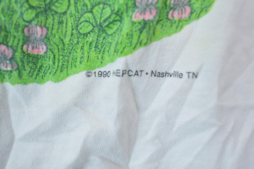 Vintage 1990s Hepcat Nashville Nightgown Kitty Theme Graphic T-Shirt