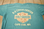 Vintage 1991 Harley Davidson Cape Cod MA Single Stitch Graphic T-Shirt Made In USA