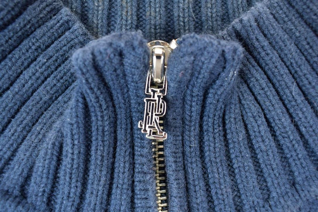 Vintage 1990s Lauren Ralph Lauren Quarter Zip Knit Mock Neck Sweater