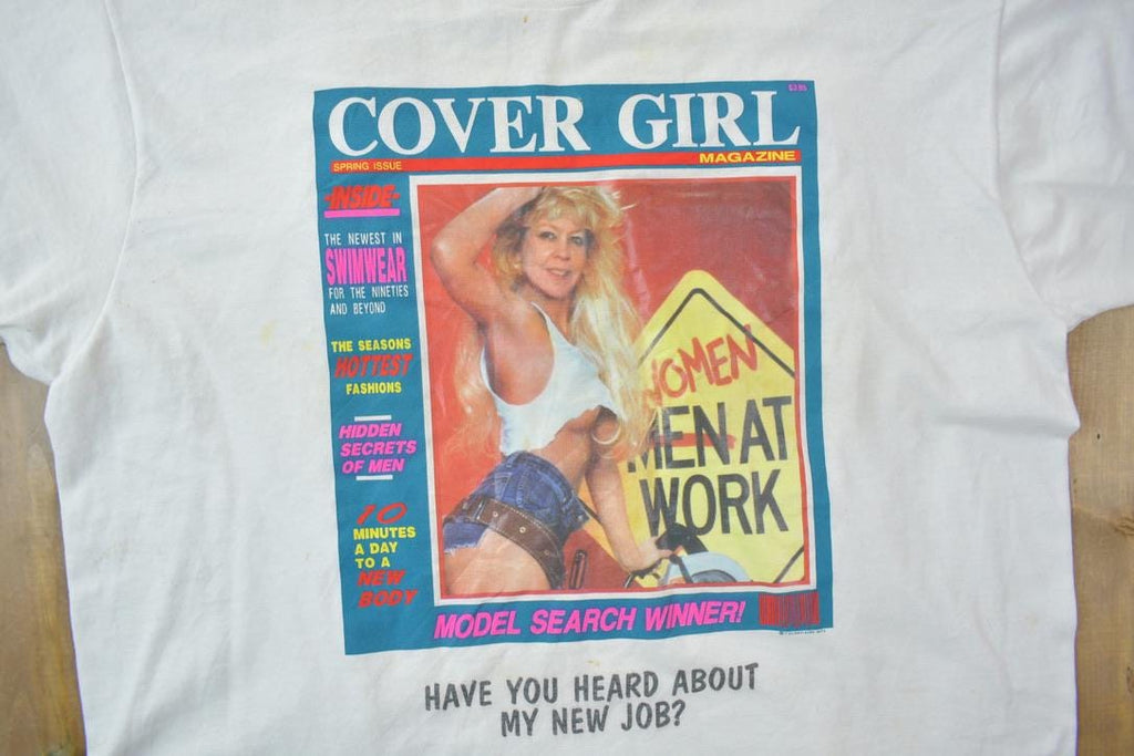 Vintage 1990s Cover Girl Magazine Single Stitch Graphic T-Shirt Made In USA