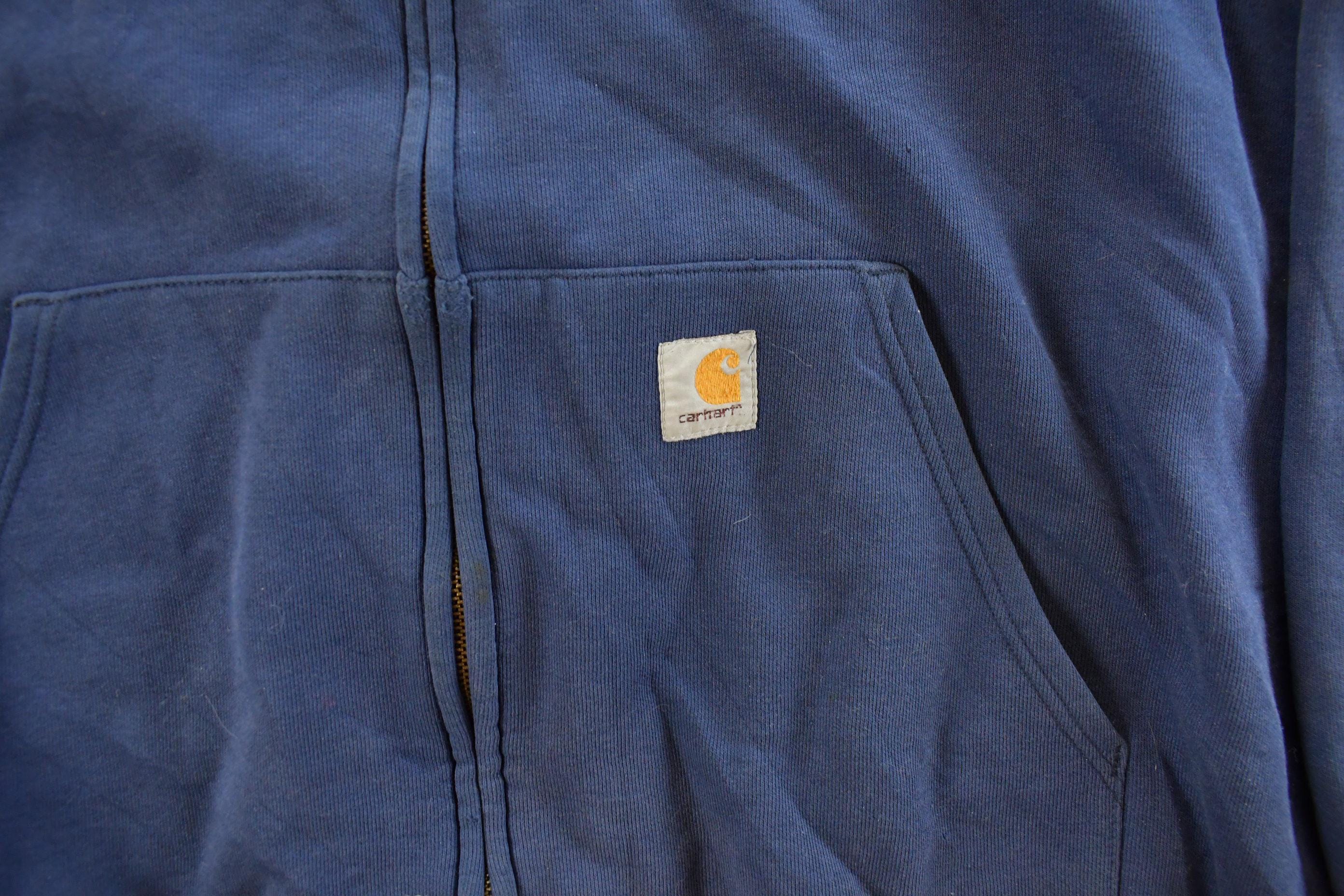 Vintage 1990s Carhartt Full Zip Hoodie Jacket Men's 3XL Tall