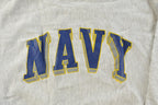 Vintage 1990s Navy Crewneck Sweatshirt Men's Large / 90s Crewneck / Army Military / Pro Weave / Spellout / Naval Academy